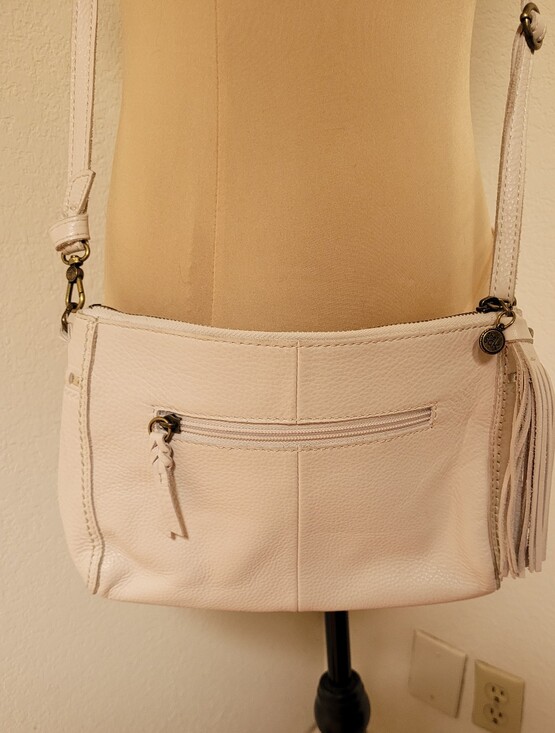 The Sak Handbags - The Sak Pebbled Leather Crossbody Shoulder Bag - Cream